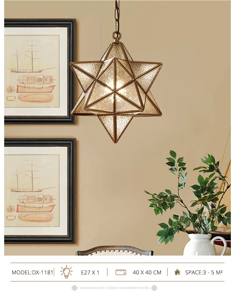 DX Creative Star Led Pendant Lights (4)