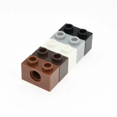 Technic Parts Thick Bricks 1x2 Building Blocks 30 pcs Beam 2 Pin Holes Bulk Accessory MOC Toy Compatible LegoINGlys Technic