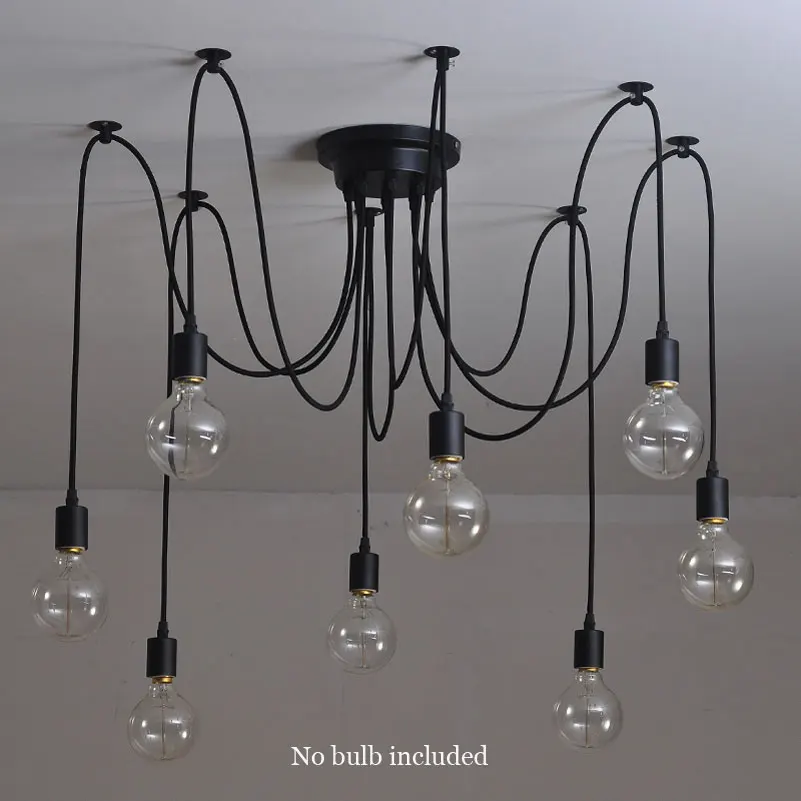 Retro Edison Bulb Light Chandelier Vintage Loft Adjustable Diy E27