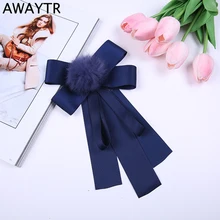 AWAYTR/женская одежда с галстуком-бабочкой; воротник для девочек; милый бант; Hairball Gravatas; искусственный воротник; галстук-бабочка; Noeud Papillon Homme Nep Kraagje; блузка