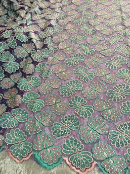 

beautiful Cyndi-688-2 Nigerian fabric for party dress new African embroidered lace fabric