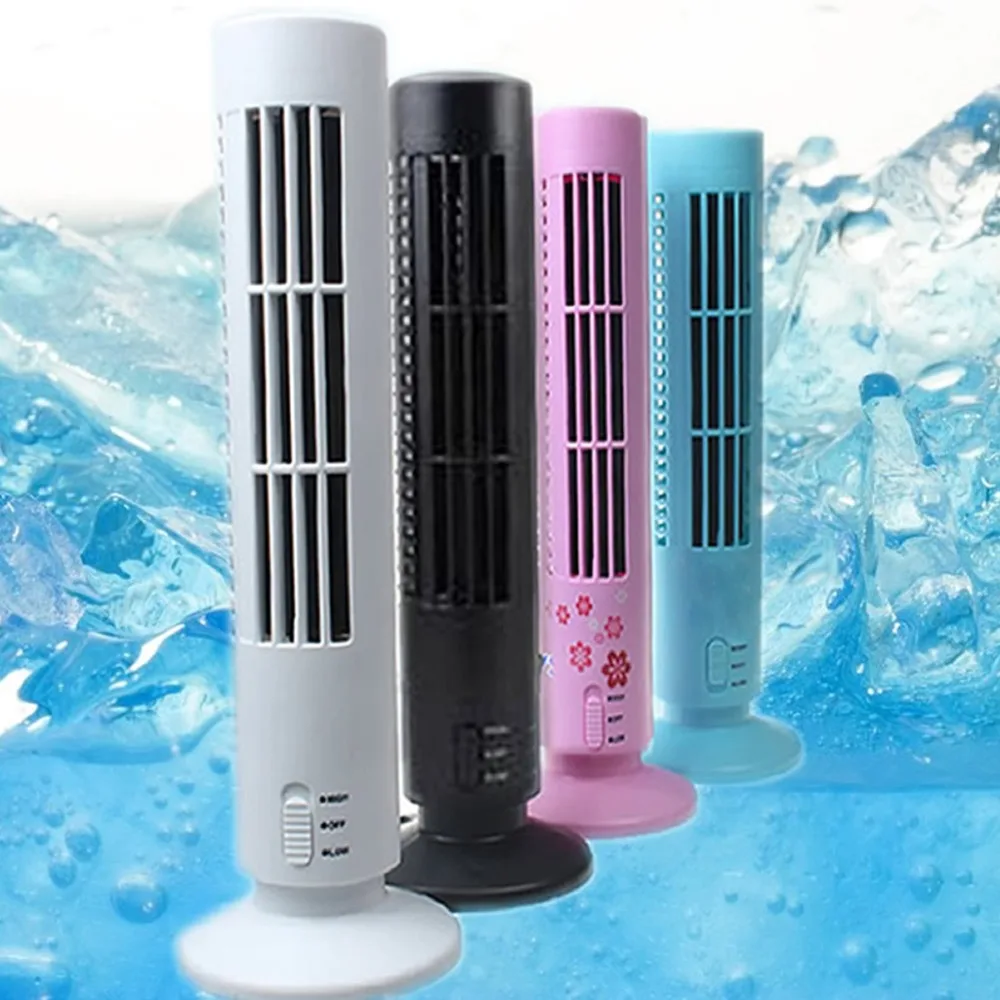 

USB Portable Mini Cooling Cool Desk Tower Fan Cooling Bladeless Air Conditioner