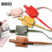 Monsisy, унисекс, с заклепками, поясная сумка для девочек и мальчиков, поясная сумка для детей, поясная сумка в стиле ретро, Детский кошелек, поясная сумка на пояс