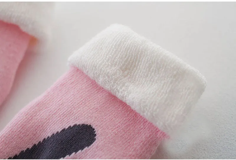 Теплые зимние носки из хлопка для новорожденных носки на каждый день для малышей мягкие махровые носки с противоскользящей подошвой для детей 0-4 лет детские носочки