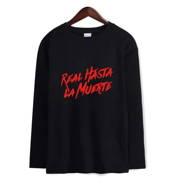 

Real hasta la muerte 2019 The New Korean Spring Man / Woman Long sleeve t-shirt Casual Streetwear O-neck T-shirt Commuting
