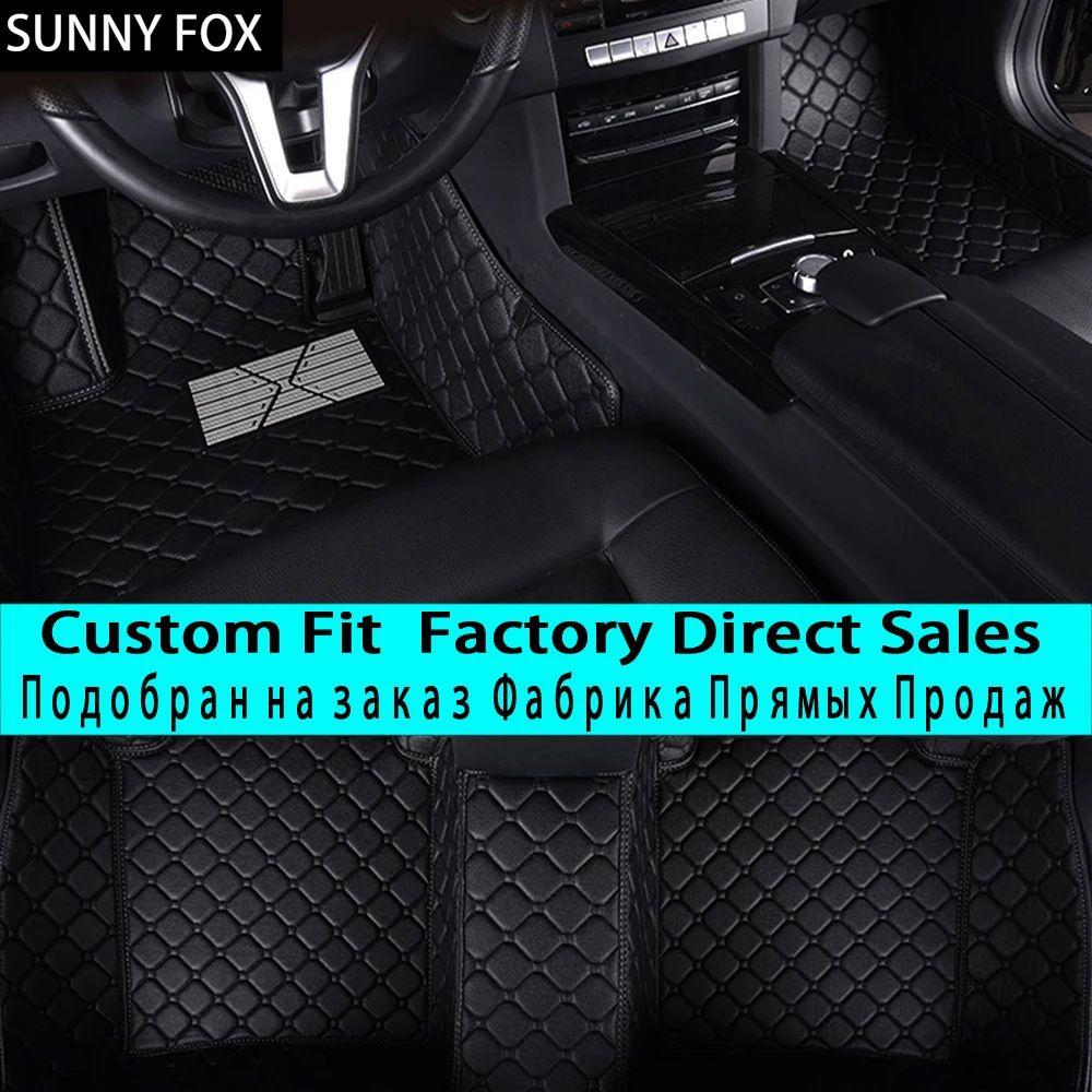 

SUNNYFOX Car floor mats Case for Buick Enclave Encore LaCrosse Regal Excelle GT XT leather Anti-slip car-styling carpet liner