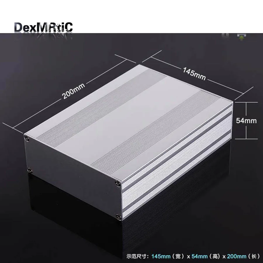 Алюминиевый корпус электрическая коробка PCB shell 145 (5 7 &quot) X54 (2 12&quot) X200 (7 87 мм DIY