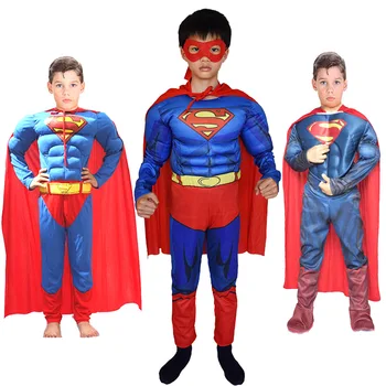

Halloween Party Costumes Children's Muscle Superman for Children Boys Kids Superhero Movie Cosplay