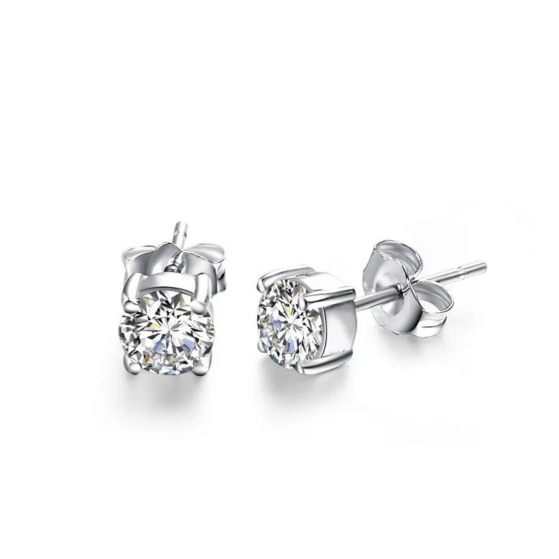 

Test Positive Warranty Test Real 0.3Ct each D Color GRA Moissanite Diamond Stud Earrings Platinum 950 Earring