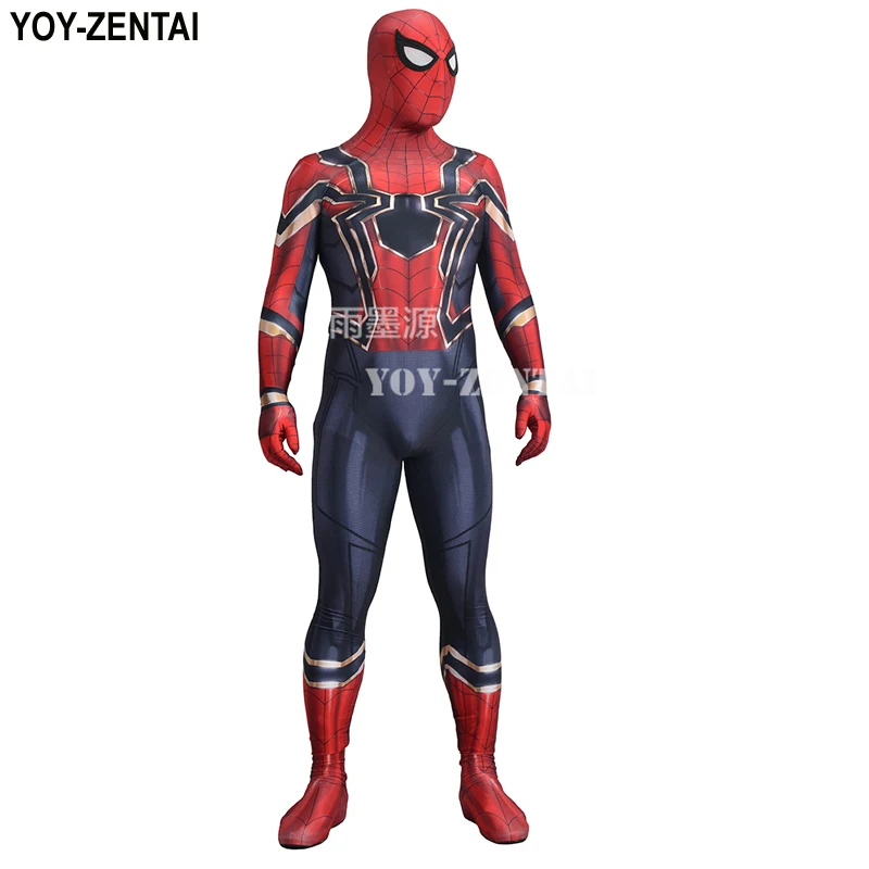 Movie Cose Top Quality Custom Made Homecoming Spiderman Costume 2017 Iron Spiderman Suit Spandex Iron Spiderman Costume