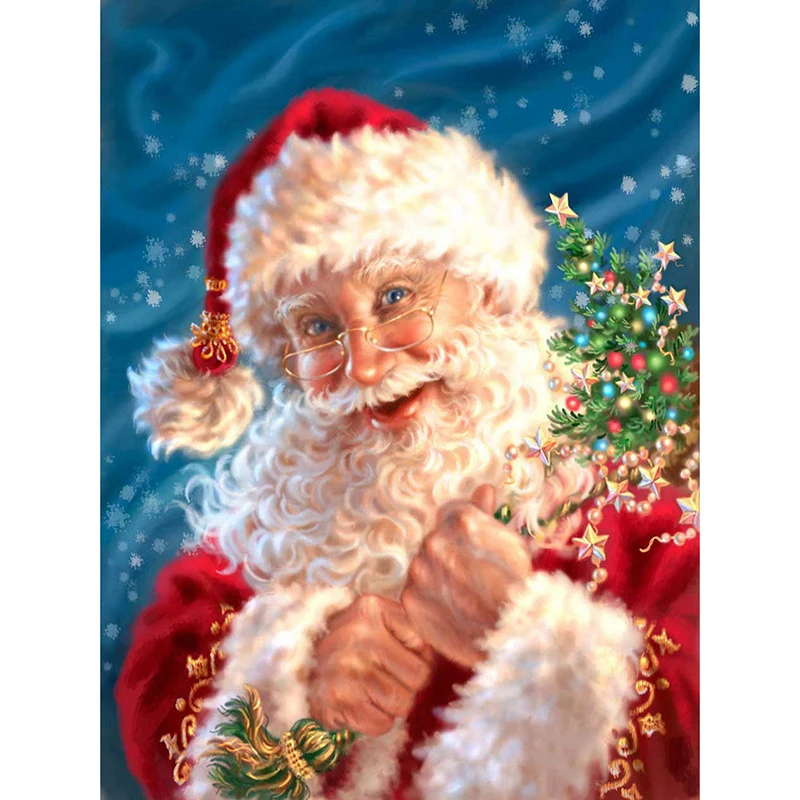 5D DIY diamond embroidery Santa Claus painting Cross Stitch full drill Rhinestone mosaic home decoration gift | Дом и сад