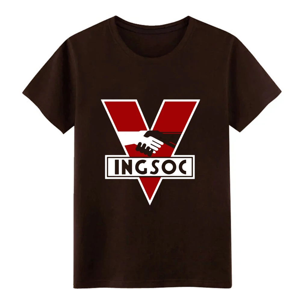 Men s Ingsoc 1984 t shirt Print Short Sleeve O-Neck solid color Cute fashion summer Formal shirt