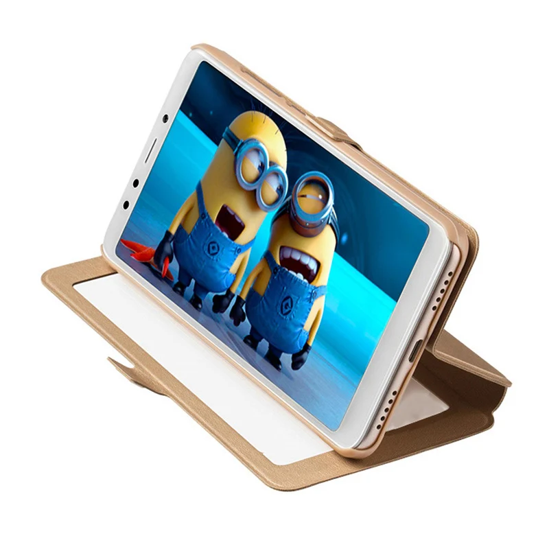 Ventana para Cubot R9 R11 nota S Plus fundas de lujo de cuero PU flip caso para Cubot nota Plus r9 R11 notas soporte