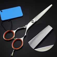 Profesional Japón 440c acero 6 pulgadas alambre láser pelo Sierra makas cortar peluquería tijeras