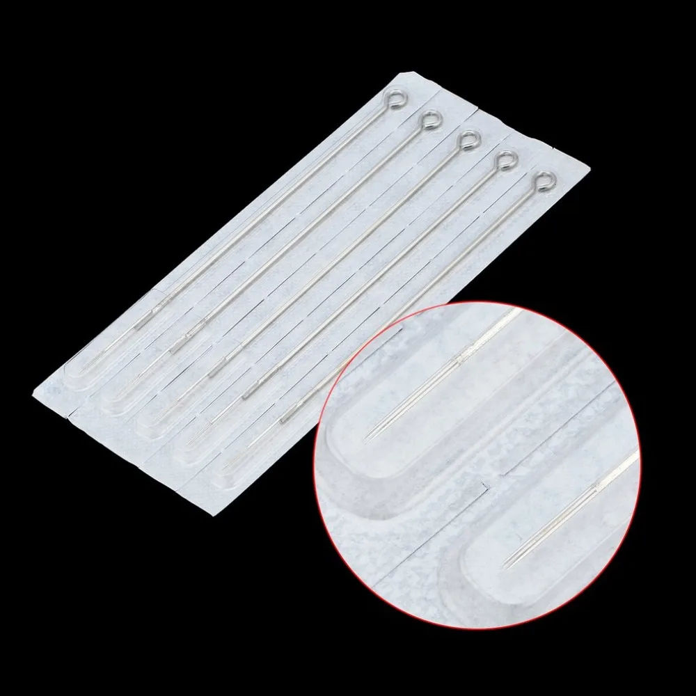 100Pcs Disposable Tattoo Needles Mix Sizes Sterile Tattoo Needle Set For Makeup Tools 1RL 3RL 5RL 3RS 5RS 5M1 5F