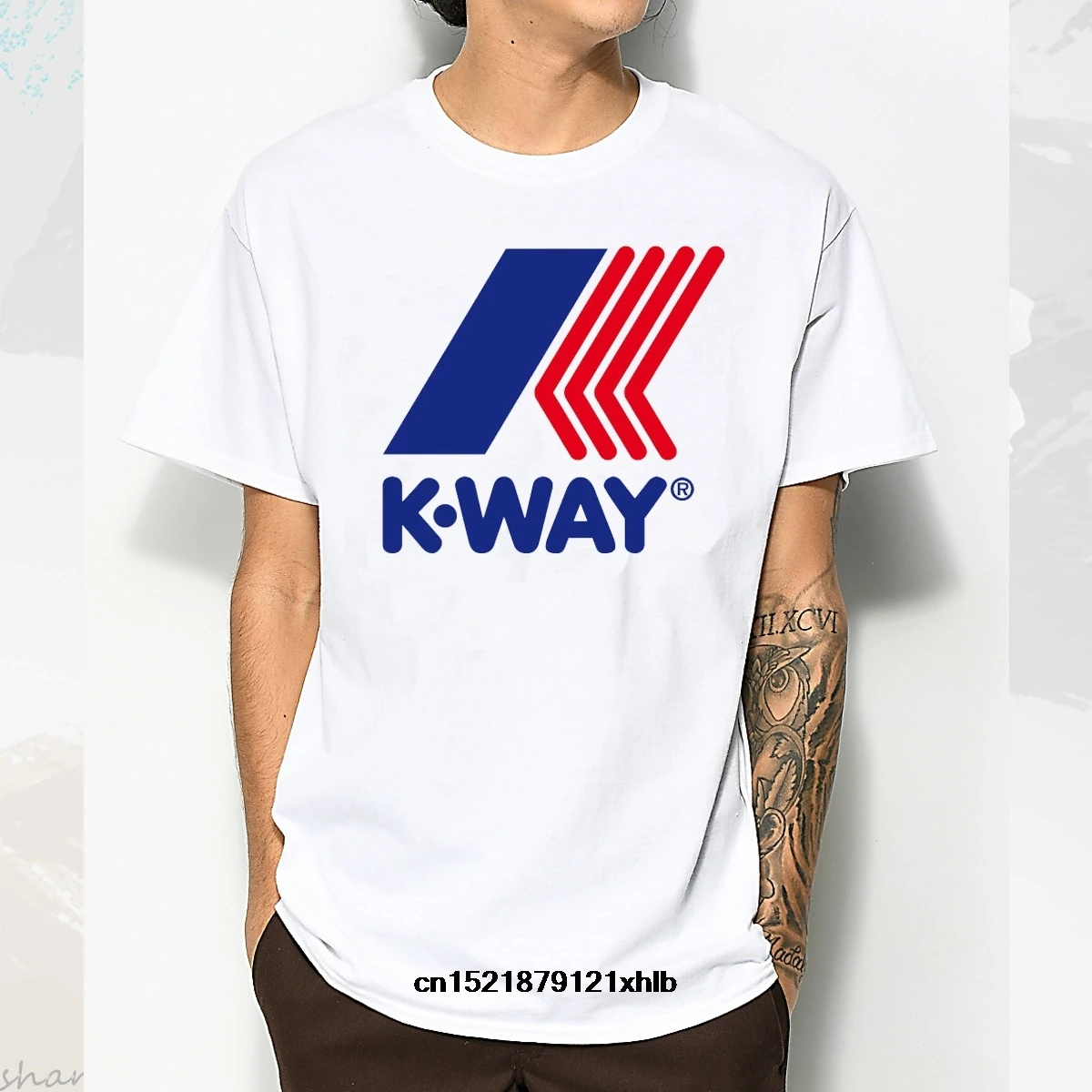 

Men T shirt s K-WAY Big Logo T Shirts Summer Fashion Shirts White funny t-shirt novelty tshirt women