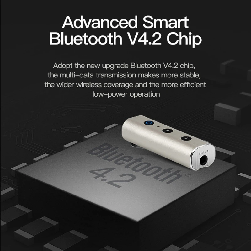 Беспроводной автомобильный Bluetooth вспомогательный приемник адаптер 3,5 jack Bluetooth 4,2+ EDR Handsfree автомобильный комплект A2DP Aux Bluetooth