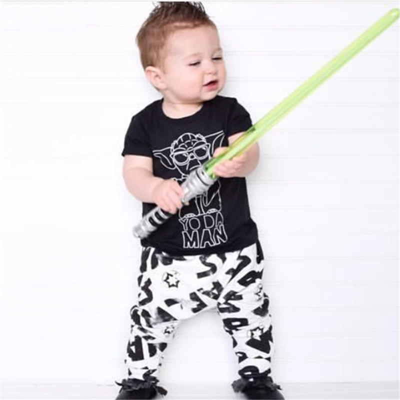 Ropa De Moda Para Bebes Y Ninos Con Estampado De Star Wars Camiseta Pantalones Conjunto De Ropa Para Bebes Recien Nacidos Trajes Infantiles Ropa Para Ninos Clothing Green Clothing Lableclothing Hanger Storage Rack