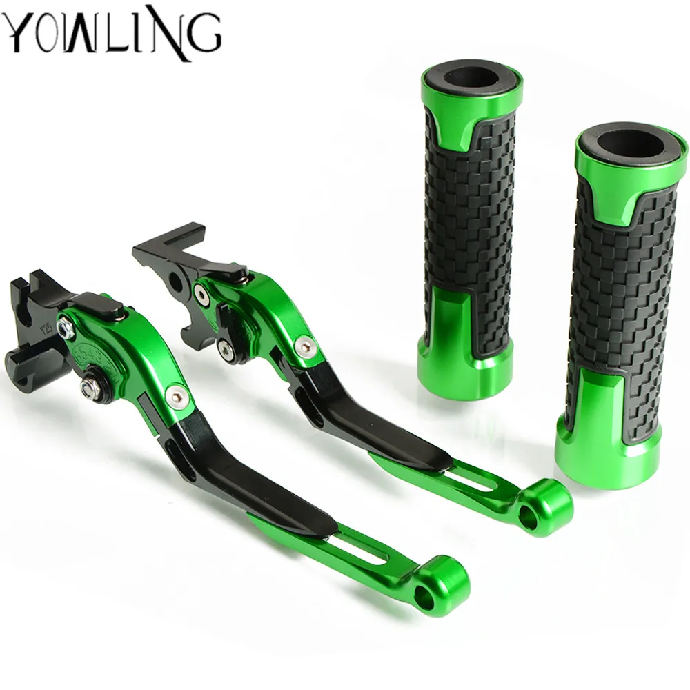 

7/8" 22mm Motorcycle Hand Grips Handlebar Grip+Brake Clutch Lever for Kawasaki NINJA 250R 2008-2012 2009 2010 2011 NINJA250R
