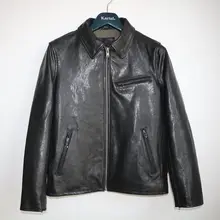 Брендовые мужские куртки из натуральной кожи, Классические Куртки из овчины, куртки в байкерском стиле. Куртки для растительного дубления