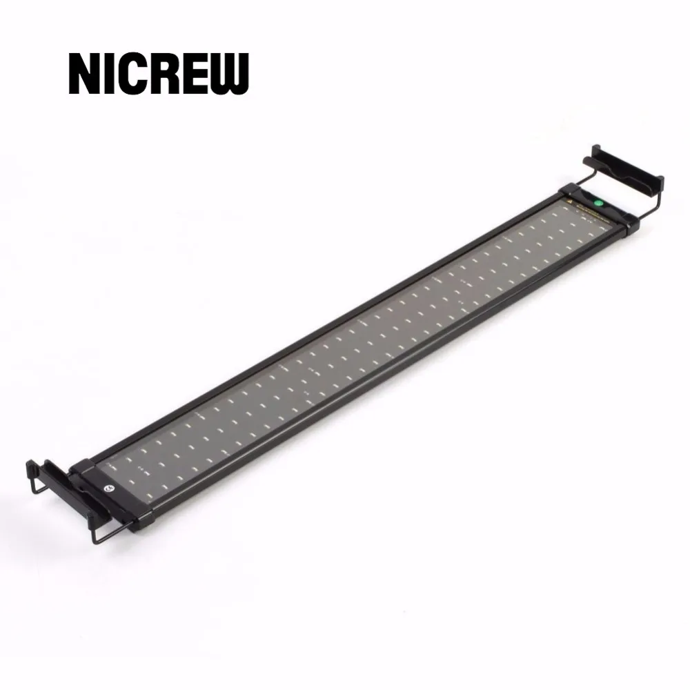 Nicrew 72-94 см аквариум светодиодный освещения освещение для аквариума лампа с выдвижной Кронштейн 90 белый и 18 синий светодиодный s подходит для аквариума - изображение