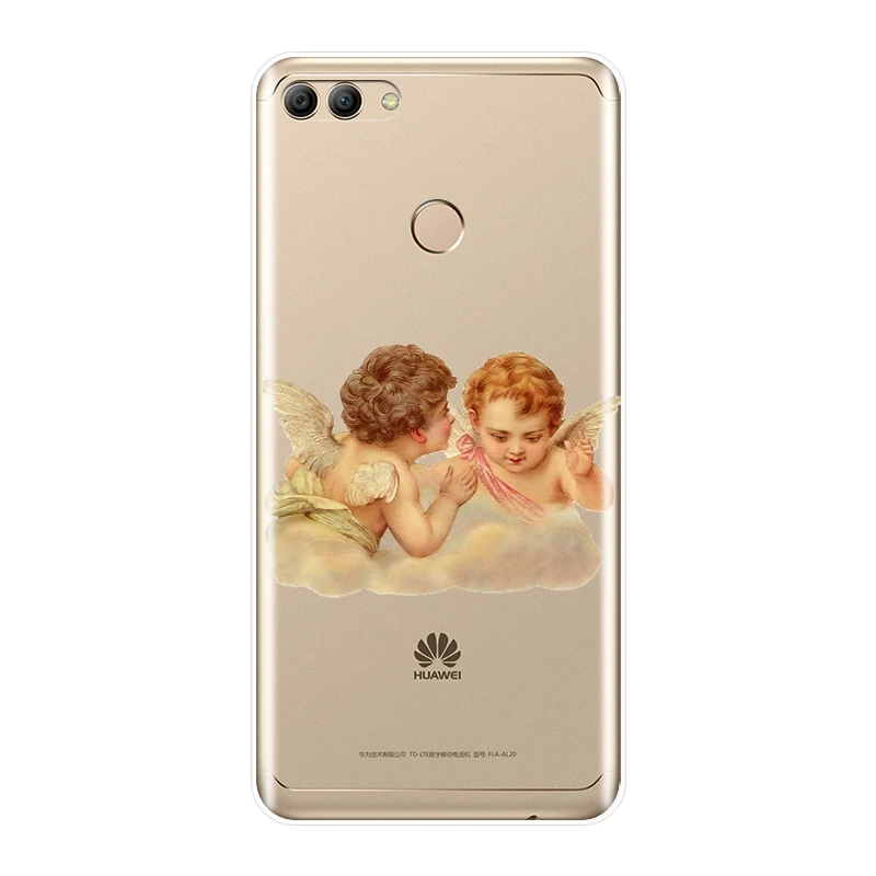 Для huawei Y5 Y6 Y7 Prime 2017 2018 Y9 2019 чехол для телефона силиконовый девочки Ангел детская
