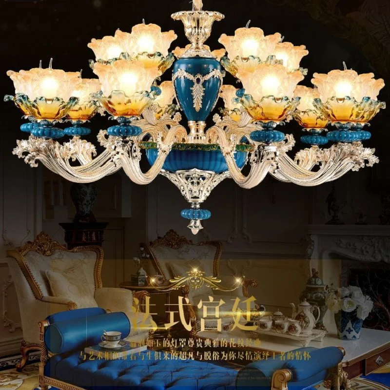 Luxury Zinc Alloy Led Crystal Chandelier Lustre European Royal Court Villa Living Room Bedroom Luxury Zinc Alloy Led Crystal Chandelier Lustre European Royal Court Villa Living Room Bedroom