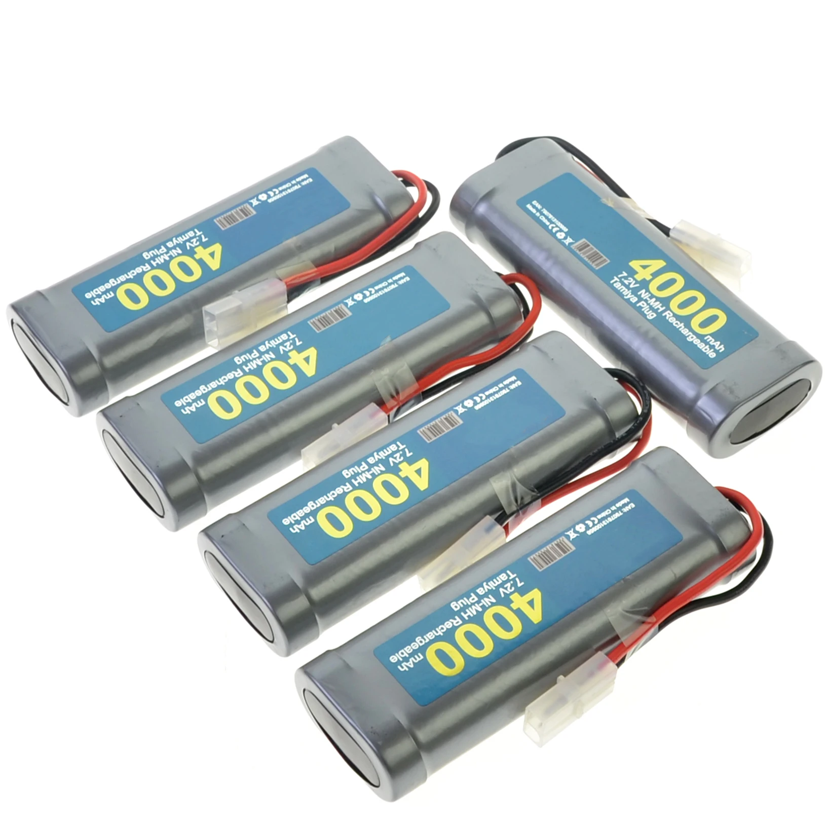 2-5x Tamiya RC 7,2 V 4000mAh Серый штекер NiMh аккумуляторная батарея - Цвет: 5pcs