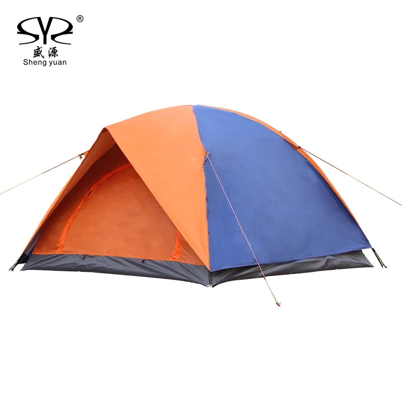 

SY 200*200*135 Double Layer 3 4 Person Outdoor Rainproof Anti-UV Camping Tent for Hiking Fishing Hunting Adventure Picnic Party