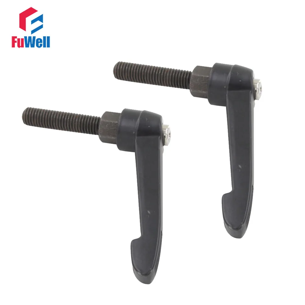 

2pcs M12 x 60mm Male Thread Adjustable Handles Lever Free Shipping 12mm Thread Diameter 60mm Thread Length Clamping Handle