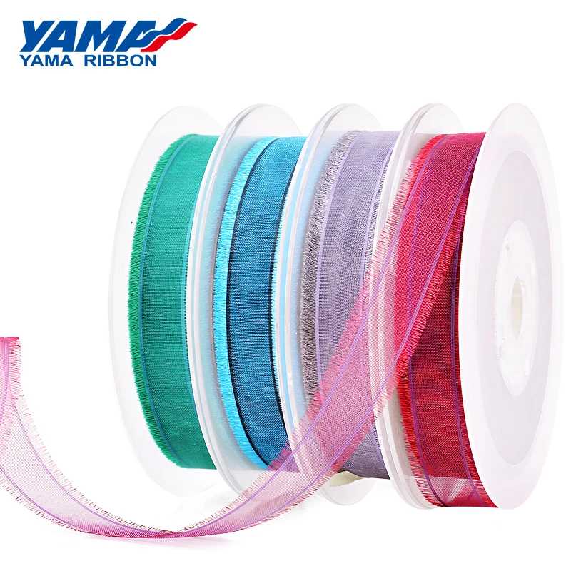 

YAMA Organza Fringe Ribbon 16mm 25mm 38mm 200Yards Per Roll for Packing Garments Accessories Hair Ornaments DIY