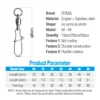 DONQL 10/20/50pcs Fishing Swivels Connector Interlock Snap 0#-6# Strong Ball Bearing Rolling Swivel Link Fishing Accessories ► Photo 3/6