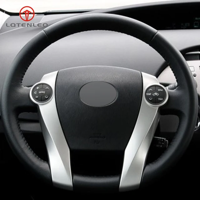 Lqtenleo Black Artificial Leather Hand Sched Car Steering Wheel Lqtenleo Black Artificial Leather Hand Sched Car Steering Wheel Cover For Toyota Prius 2009 2017 Aqua
