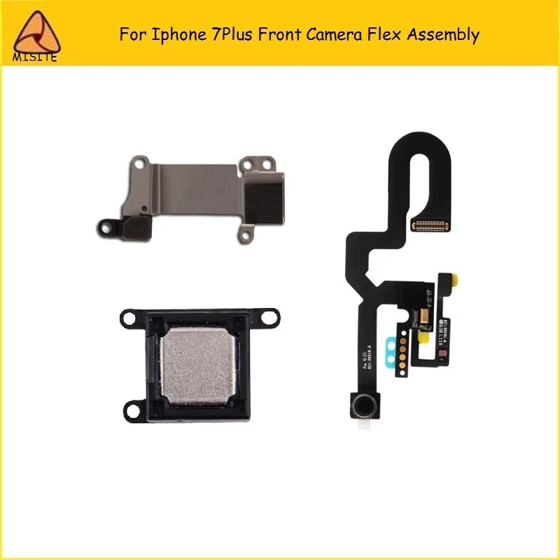 

20PCS/LOT Pholne Camera flex For iPhone 7Plus 7P 5.5''Sensor Front Camera Flex Cable Assembly Earpiece Speaker+Metal Bracket