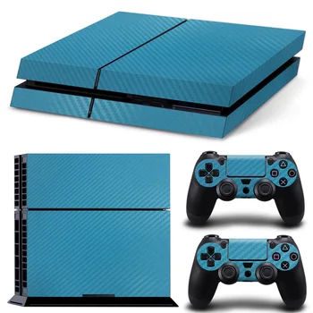 

SKYBLUE color Carbon Fibre Skin For PLAYSTATION 4 PS4 Sticker Wrap Accessory Decal skin sticker