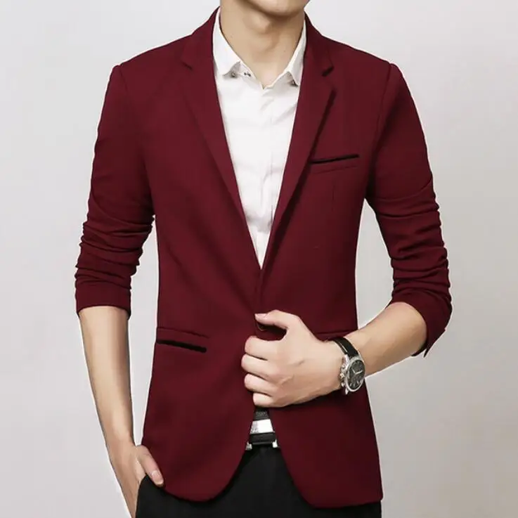 2018 New Arrival Luxury Men Blazer New Spring Fashion Brand High Quality Cotton Slim Fit Men Suit Terno Masculino Blazers Men