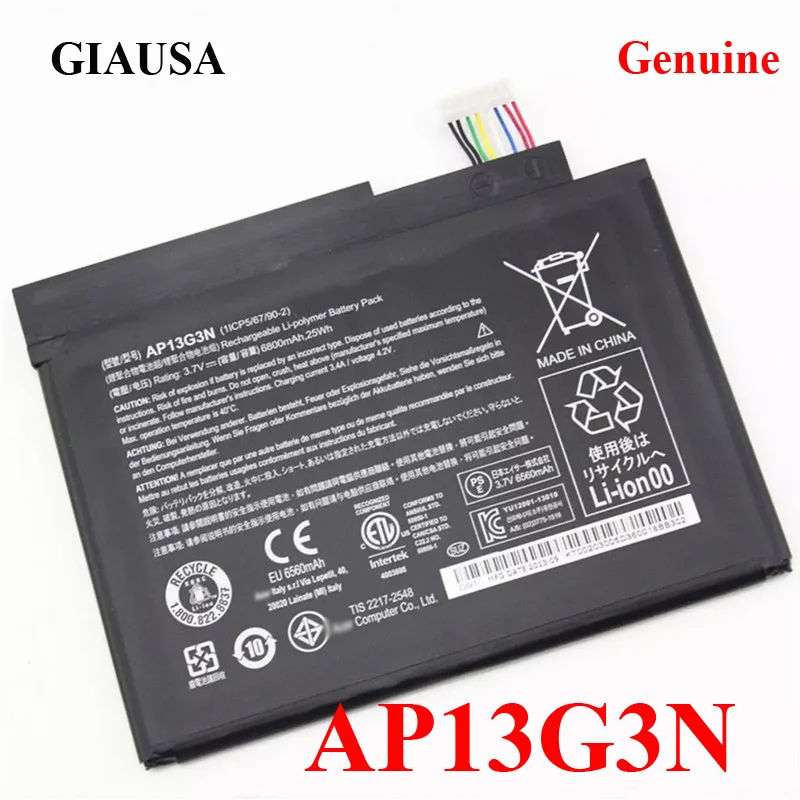 

New 3.7V 25WH AP13G3N battery for ACER Iconia W3-810 Tablet 8' Series