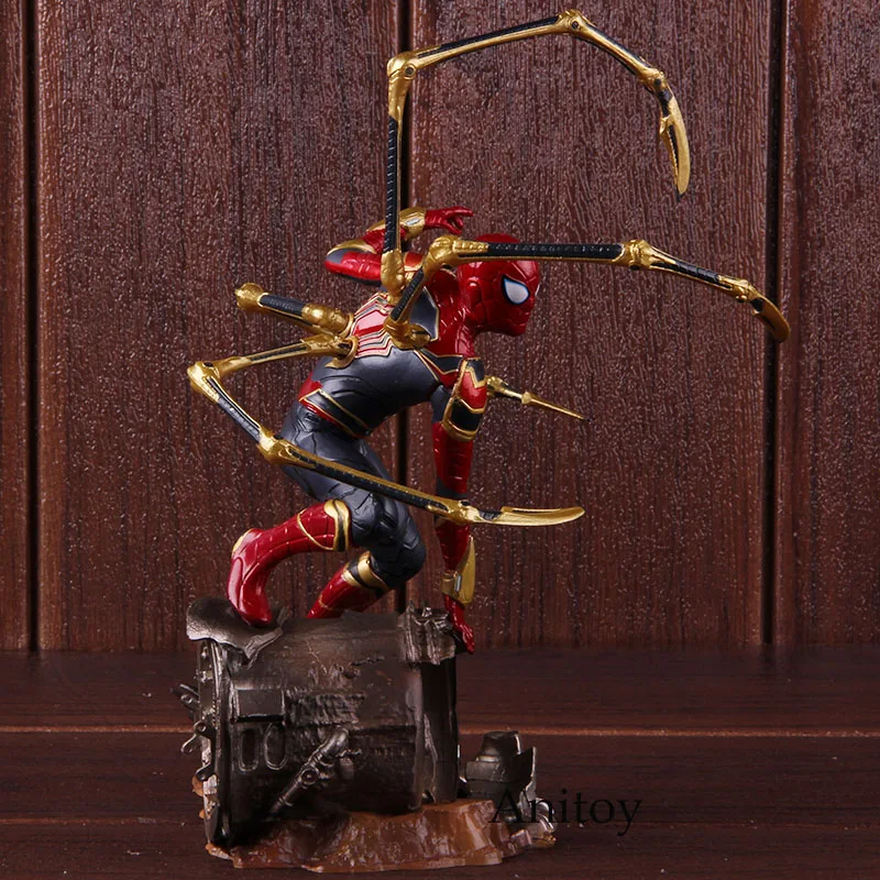 Koop Iron Studios Marvel Avengers Iron Spiderman 1 10 Schaal PVC Standbeeld Figuur Spider Man Action Figure Collectible Model Toy
