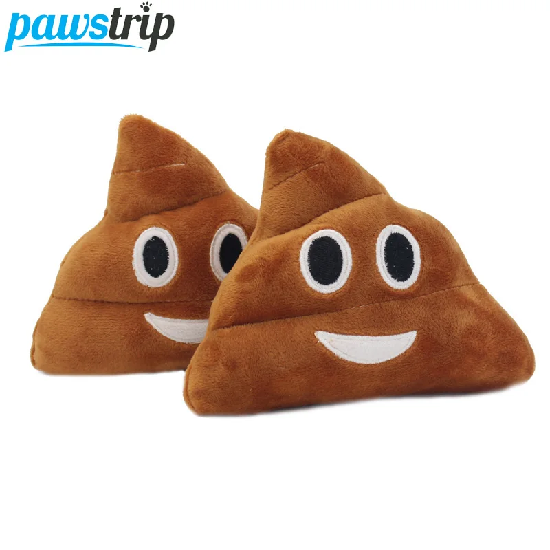 

1pc Funny Emoji Pillow Pet Dog Toys Soft Plush Dog Chew Toy 18*15*5cm