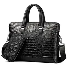 Men s bag crocodile grain handbags iPad bags Designer crossbody bag Men Messenger Bags