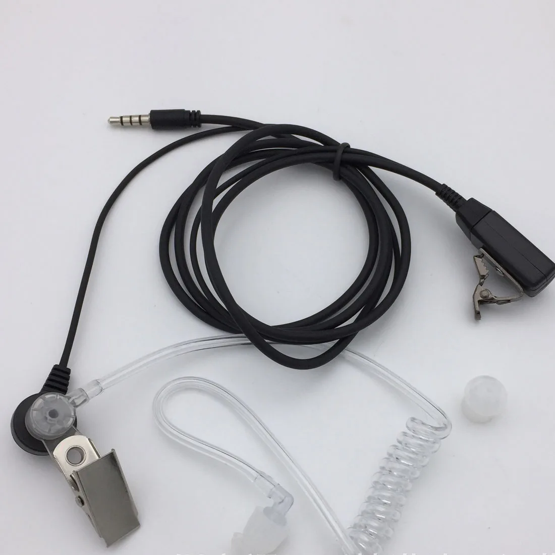 

Marsnask Hot 3.5mm Anti Radiation Unilateral Spring Air Duct In-Ear Answer Key with Dual Clip Earphone For iPhone Smart Phones