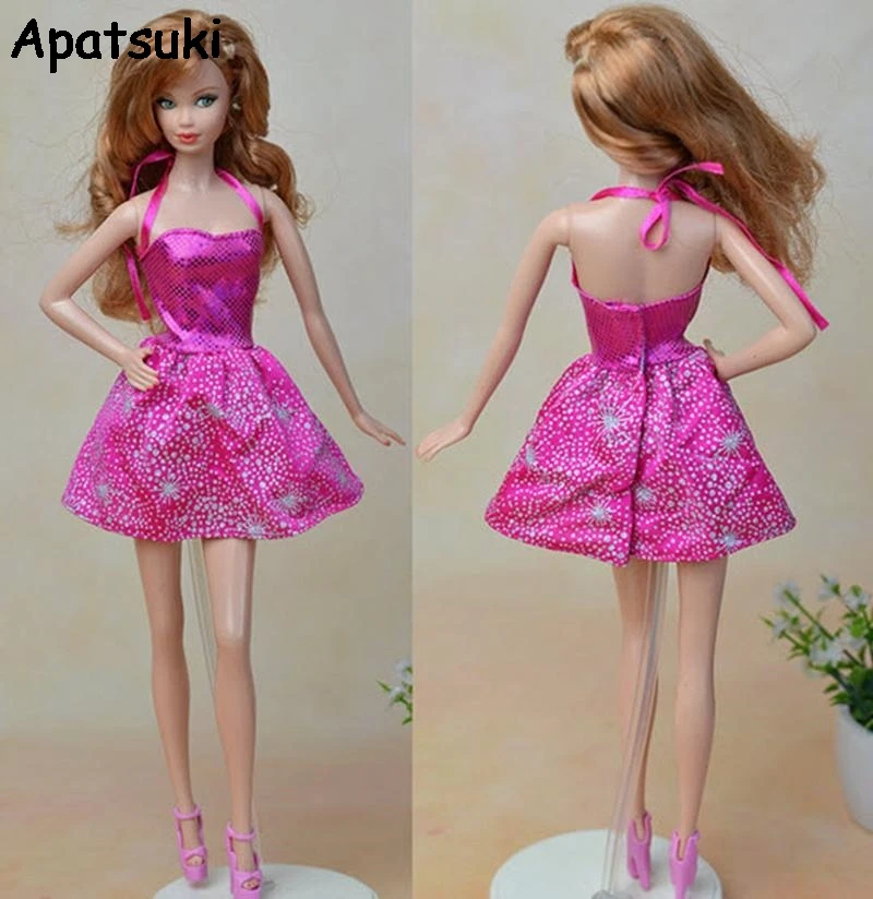 High Quality Handmade Fashion Short Dress Clothes For Barbie Doll Dress Vestido Party Dress Baby