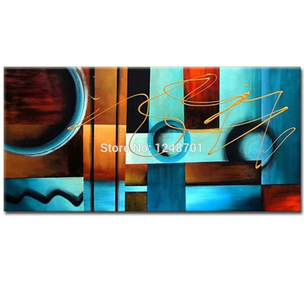 

Hand Painted Modern Abstract Design Pattern Oil Painting On Canvas Abstract Geometric Wall Picture Living Room Home Wall Decor