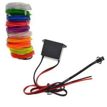 12 V Omvormer EL Draad Neon Gloeiende Strobing Elektroluminescerende Halloween Kerst Dance Party Decor DIY Led strip Neon draad