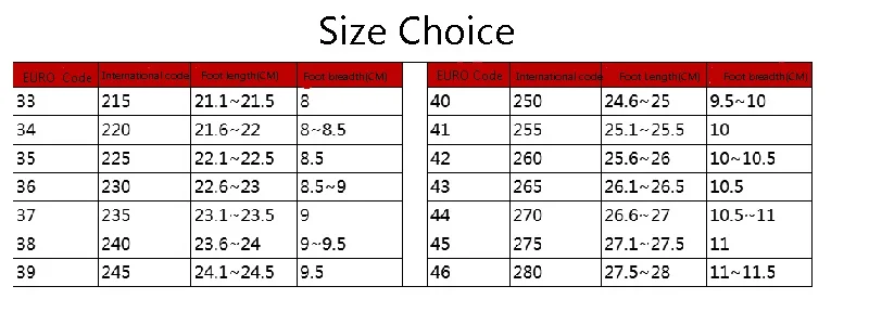 size choice