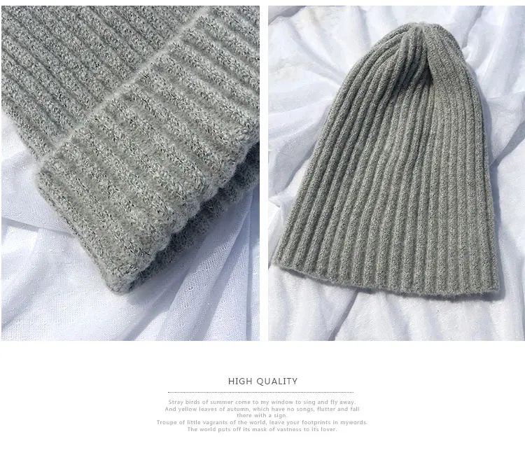 beanie women winter hats for women thick wool skullies beanies for ladies winter beanie hat solid pink black women hats winter hat  (4)