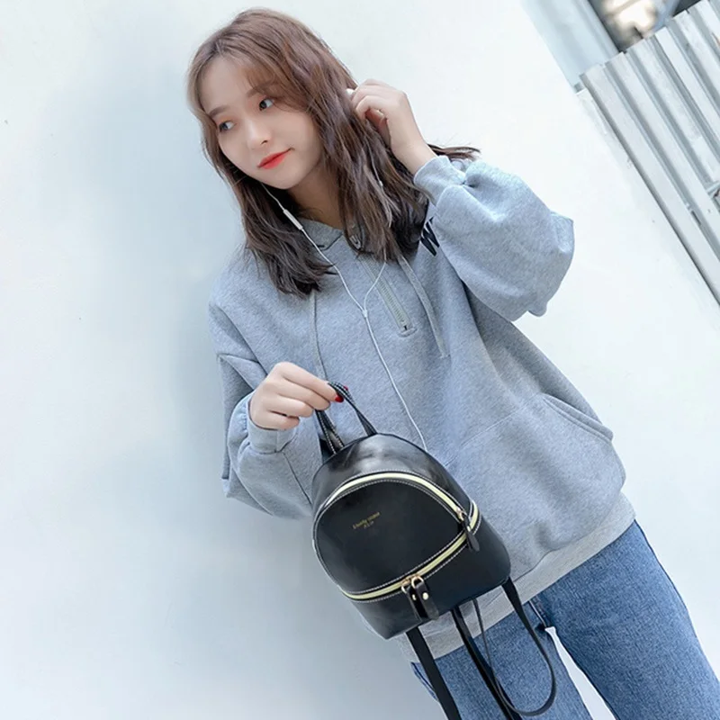 

Hot Sale Women Mini Backpack Fashion Causal Travel Bags High Quality Girls Shoulder Bag PU Leather Small Backpacks mochila