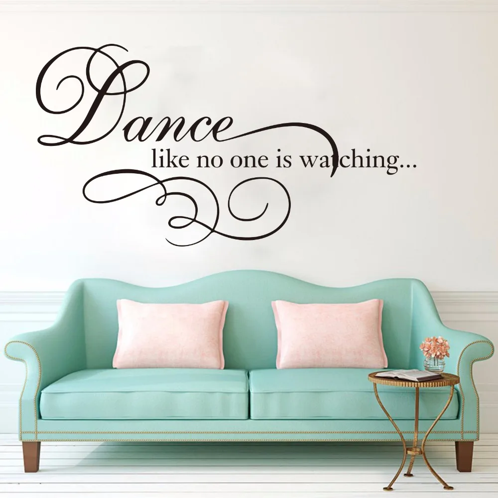 DANCE LIKE NO ONE/'S WATCHING GIRLS DECAL WALL VINYL DECOR STICKER