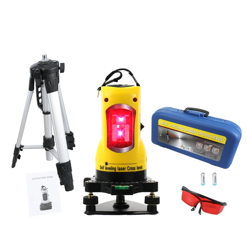 

Cross Curve Self Leveling Laser Cross Level Horizontal and Vertical Lines Infrared Laser level 650nm SL203