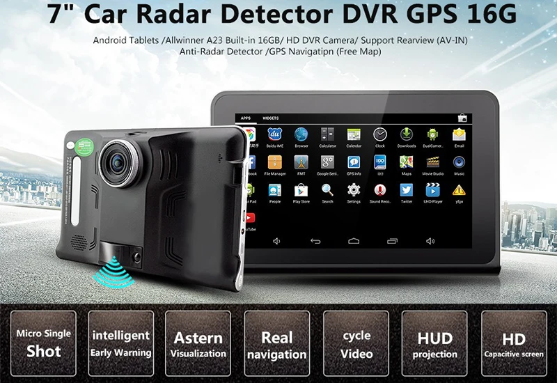 Original E20 7 Inch Android Car Dvr Gps Navigation 512m 16gb Gps